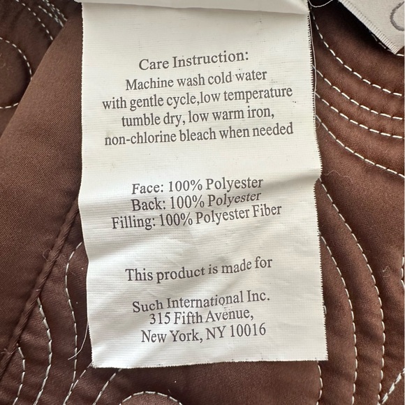 Such Home Collection Brown and Blue Quilted Bedding Set - Picture 11 of 11